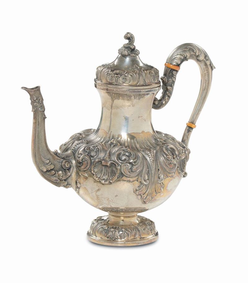 Caffettiera in argento  - Asta Antiquariato - Cambi Casa d'Aste