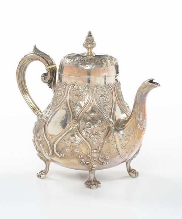 Caffettiera in argento città di Sheffield 1843