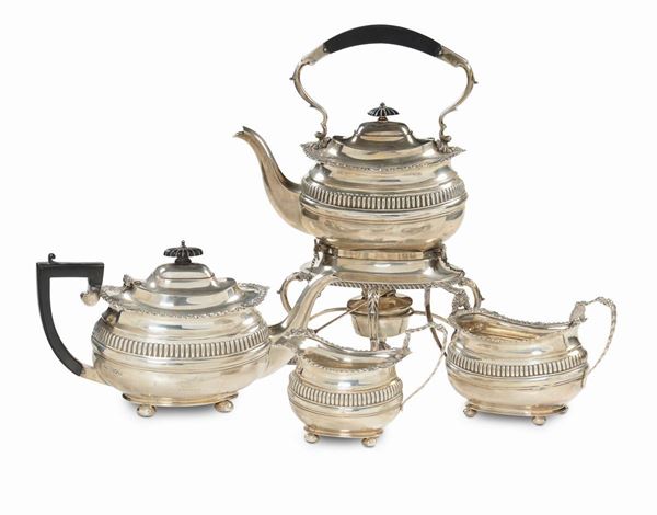 Servizio da tè in argento, Inghilterra XIX secolo