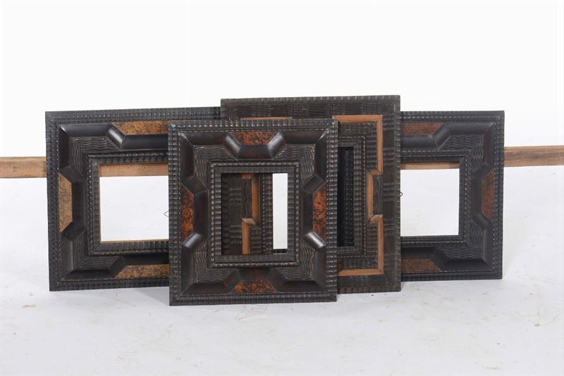 Quattro cornici guillochè, XX secolo  - Auction Fine Old Frames - Cambi Casa d'Aste