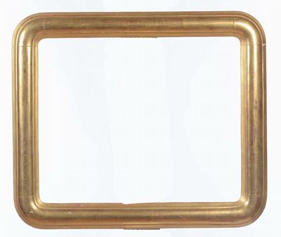 Cinque Cornici di Cui Quattro con Angoli Stondati ed una Ovale in Legno Dorato, XIX-XX Secolo