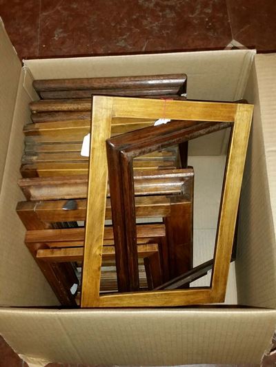Gruppo di Quattordici Cornicette in Legno, XX Secolo