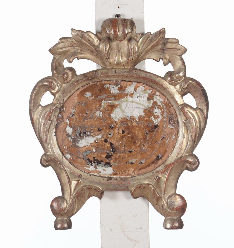 Specchierina da tavolo intagliata e dorata a mecca, XIX secolo  - Asta Cornici Antiche - Cambi Casa d'Aste
