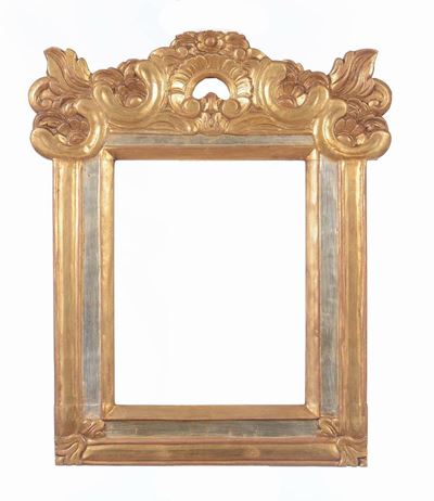 Due Cornici in Legno Intagliato e Dorato, XX Secolo