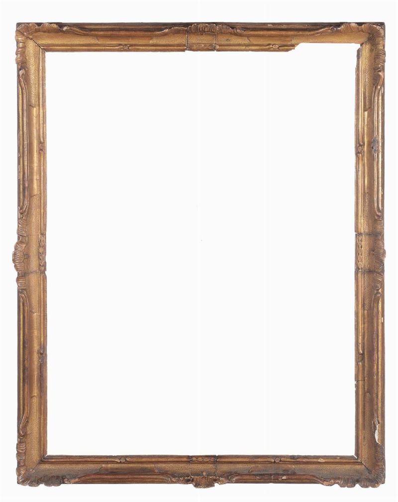 Cornice intagliata, bulinato e dorato, XVIII-XIX secolo  - Auction Fine Old Frames - Cambi Casa d'Aste