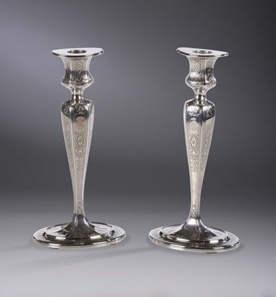 Coppia di Candelieri in Argento Sterling, New York 1911, Tiffany & Co.