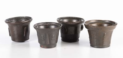 Lotto di Quattro Mortai in Bronzo, XVIII Secolo