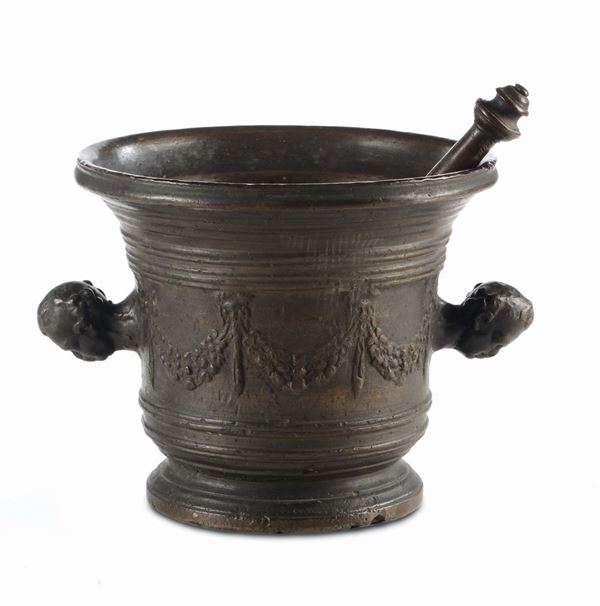 Mortaio in bronzo, XVIII secolo