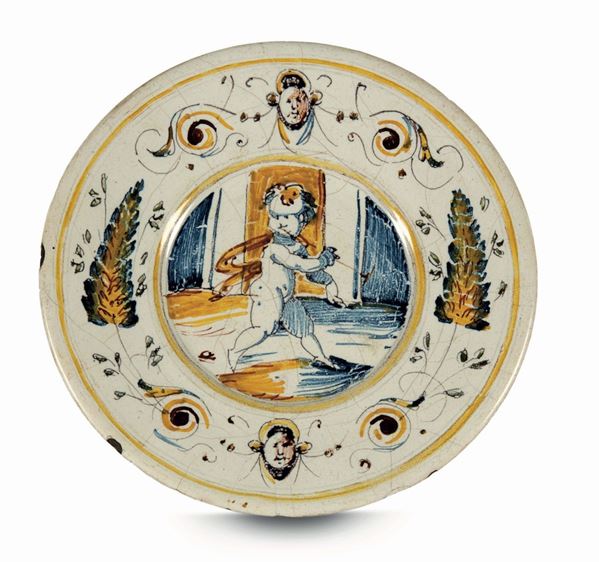 A plate, Faenza, faentina workshop, early 17th century