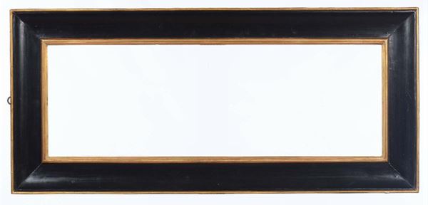 Grande cornice nero e oro di fascia a forte spessore, XIX secolo