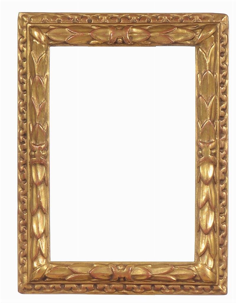 Cornice in legno intagliato ed interamente dorato, Emilia XVII secolo  - Auction Fine Old Frames - Cambi Casa d'Aste