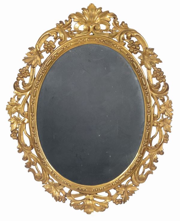 Lotto di due specchiere in legno, Toscana XIX secolo