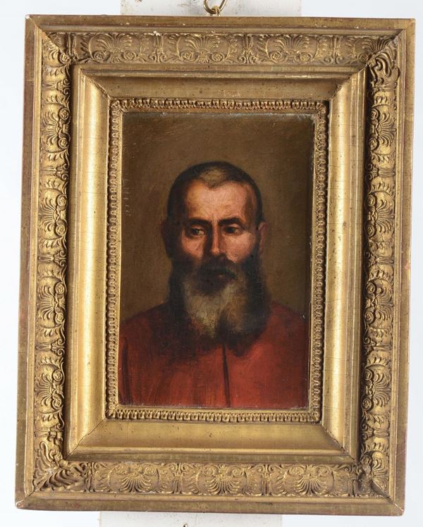 Anonimo del XIX secolo Soldato e personaggio maschile con barba