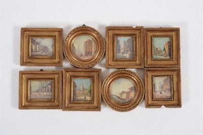 Lotto di Otto Miniature Diverse, XIX-XX Secolo