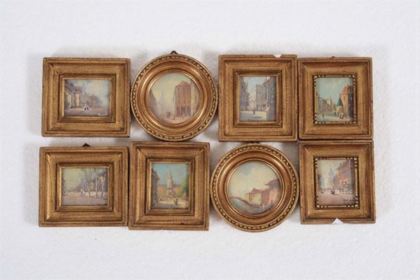 Lotto di otto miniature diverse, XIX-XX secolo