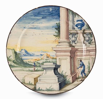 Piatto Pavia, Fabbrica Rampini, XVII-XVIII Secolo