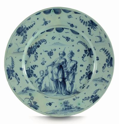 Piatto in Maiolica, Savona, Fine XVII - Inizi XVIII Secolo