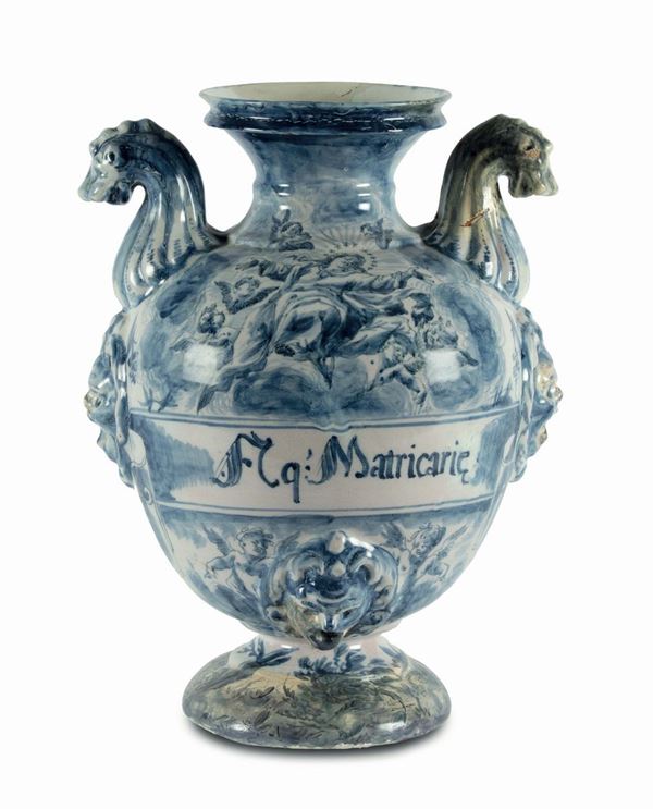 A stagnone jar, Savona or Albisola, first half of the 18th century