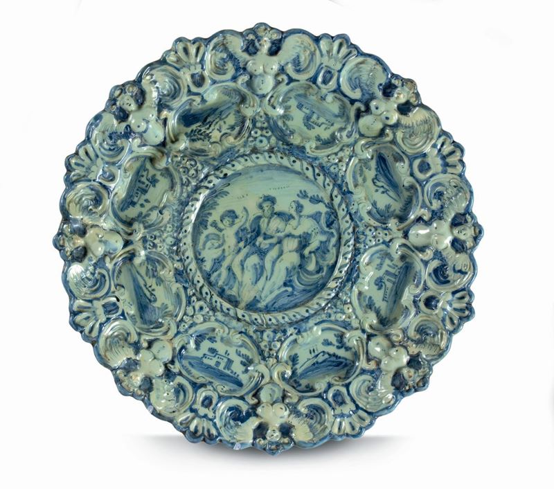 Grande piatto Savona, seconda metà del XVII secolo  - Asta Importanti Oggetti e Arredi - Cambi Casa d'Aste
