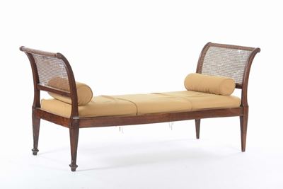 Dormeuse in Legno e Cannetè, XIX Secolo