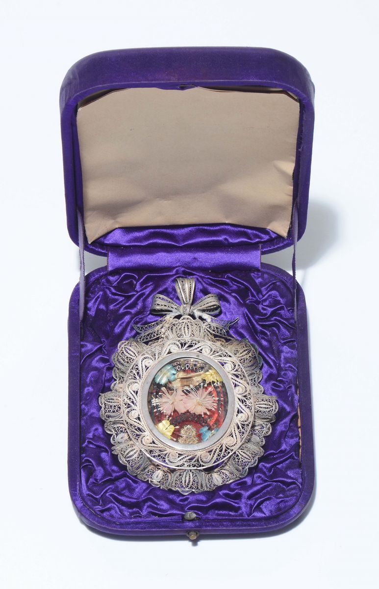 Reliquiario in Filigrana D'argento XIX Secolo