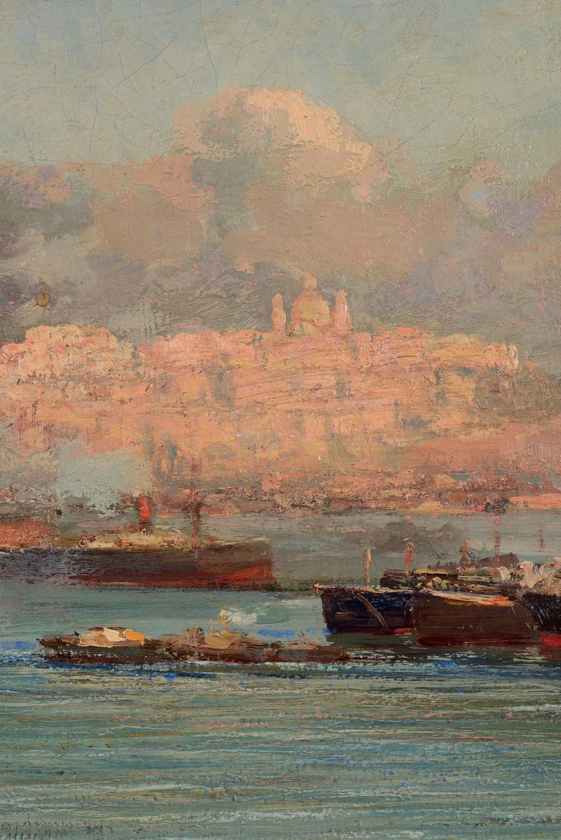 Andrea Figari (1858-1945)veduta del Porto di Genova