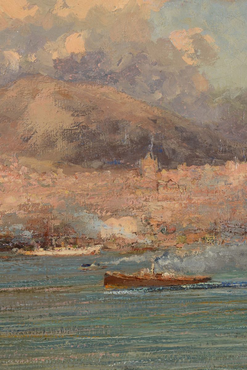 Andrea Figari (1858-1945)veduta del Porto di Genova