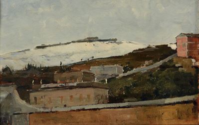 A. Costa (XIX Secolo)paesaggio Innevato