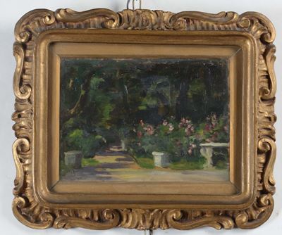 Anonimo del XIX Secolobozzetto Raffigurante Giardino