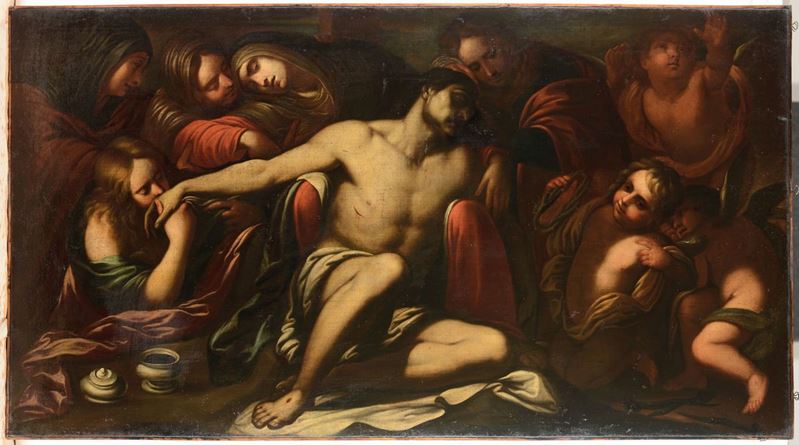 Giulio Cesare Procaccini (1574-1625), seguace di Deposizione  - Auction Old Masters Paintings - Cambi Casa d'Aste