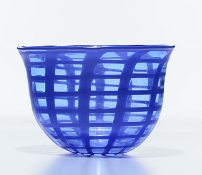 Vaso in Vetro Blu, Salviati XX Secolo