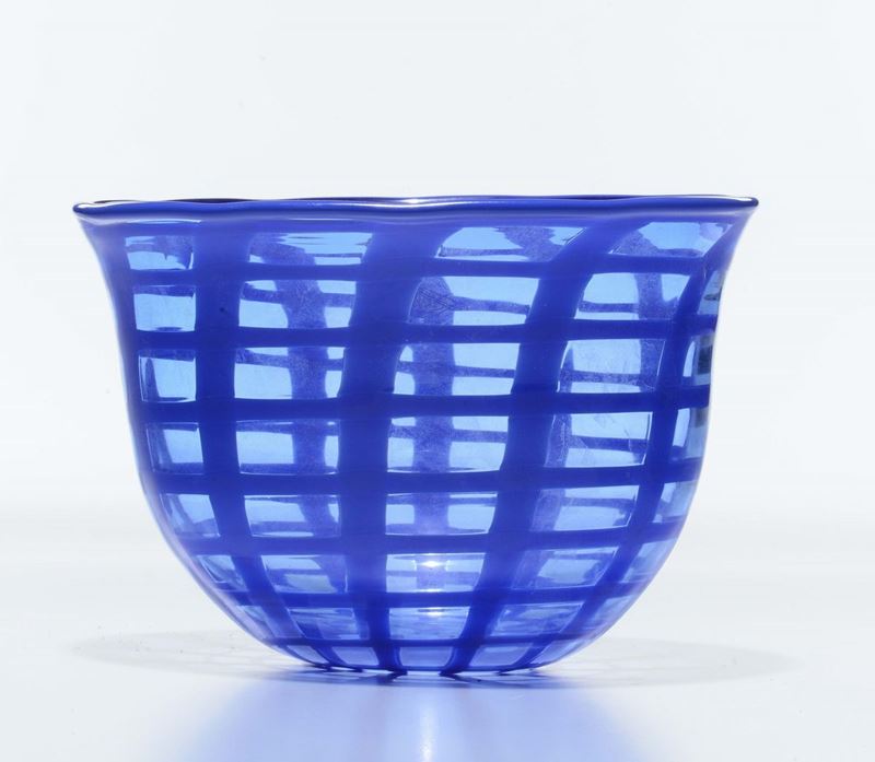 Vaso in vetro blu, Salviati XX secolo  - Auction Fine Art - Cambi Casa d'Aste