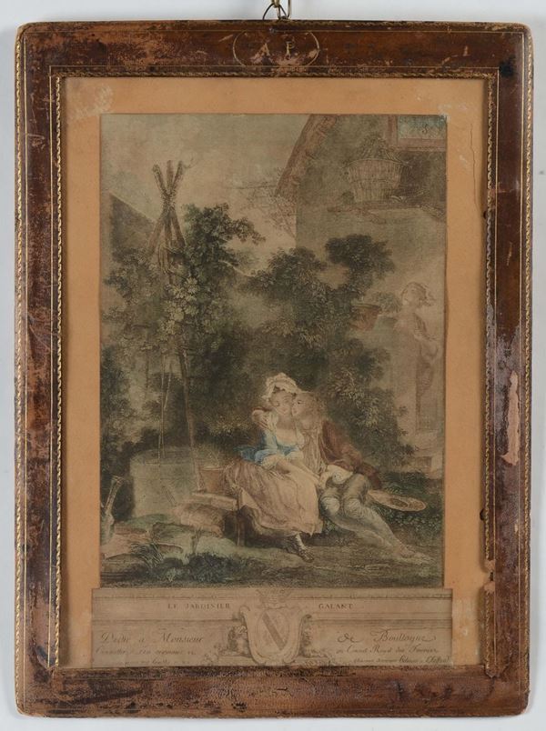 Lotto di tre stampe, XIX secolo