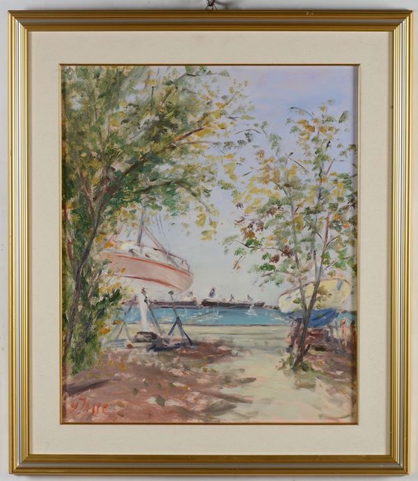 Giovanni Fasce (1936-2006) Imbarcazioni a Molo Giano