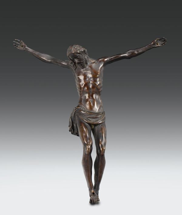 Corpus Christi in bronzo fuso e cesellato, bronzista fiorentino dei primi decenni del XVII secolo, da modello di Gianbologna