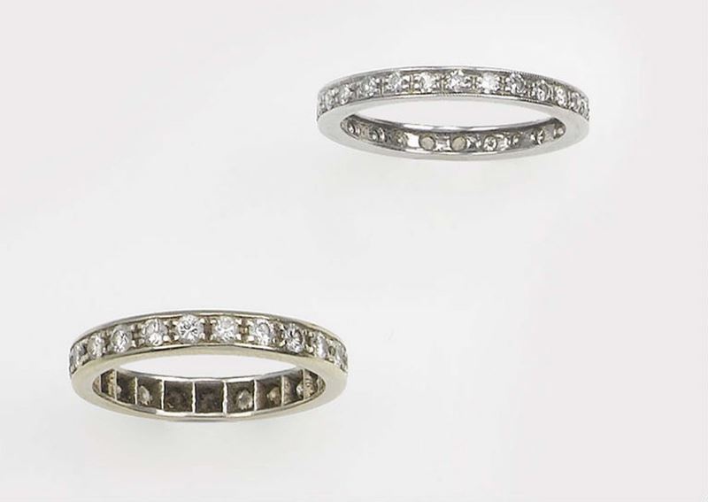 Two diamonds rivieré  - Auction Jewels Timed Auction - Cambi Casa d'Aste