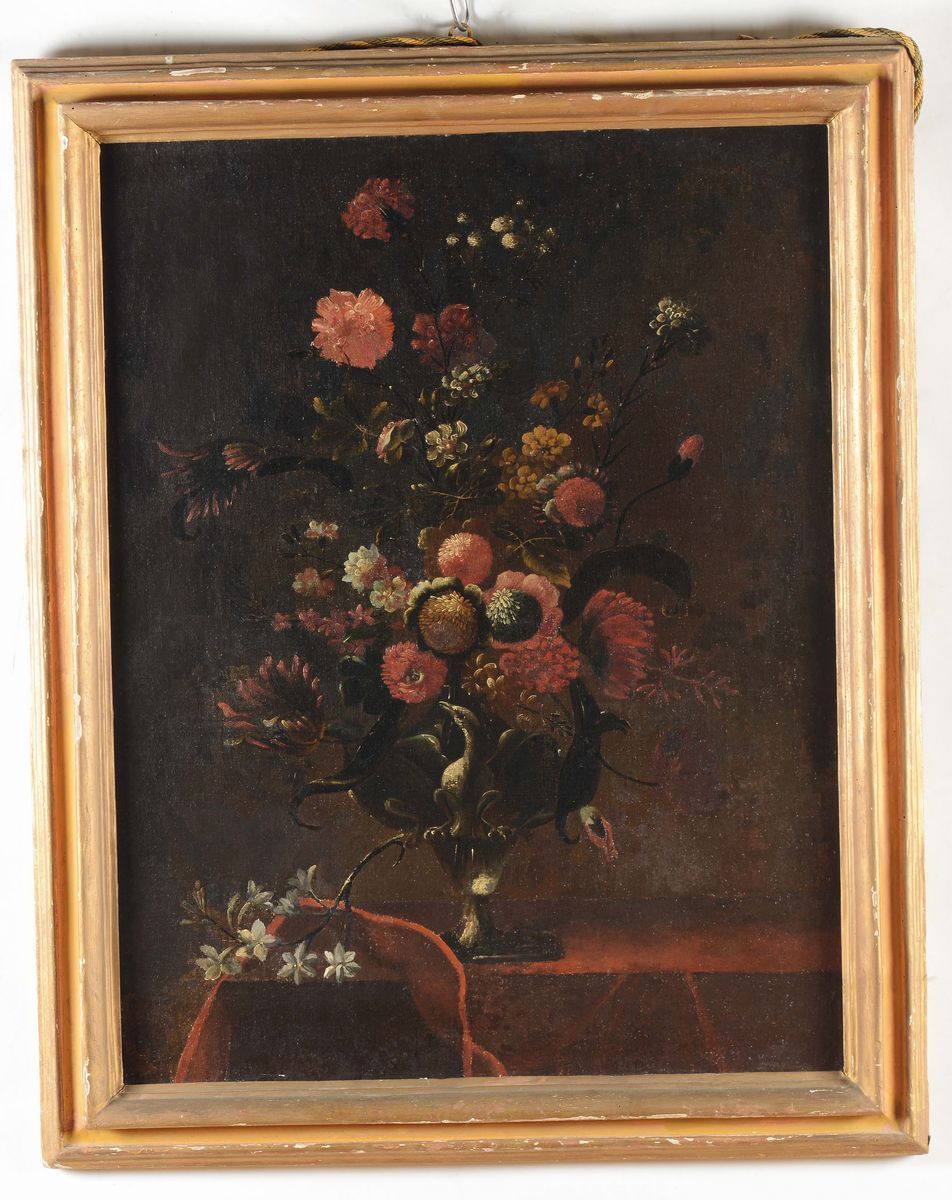 Pittore del XVIII Secolonature Morte con Vasi di Fiori
