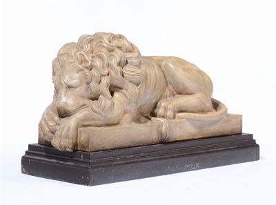 Coppia di Leoni in Terracotta Signa