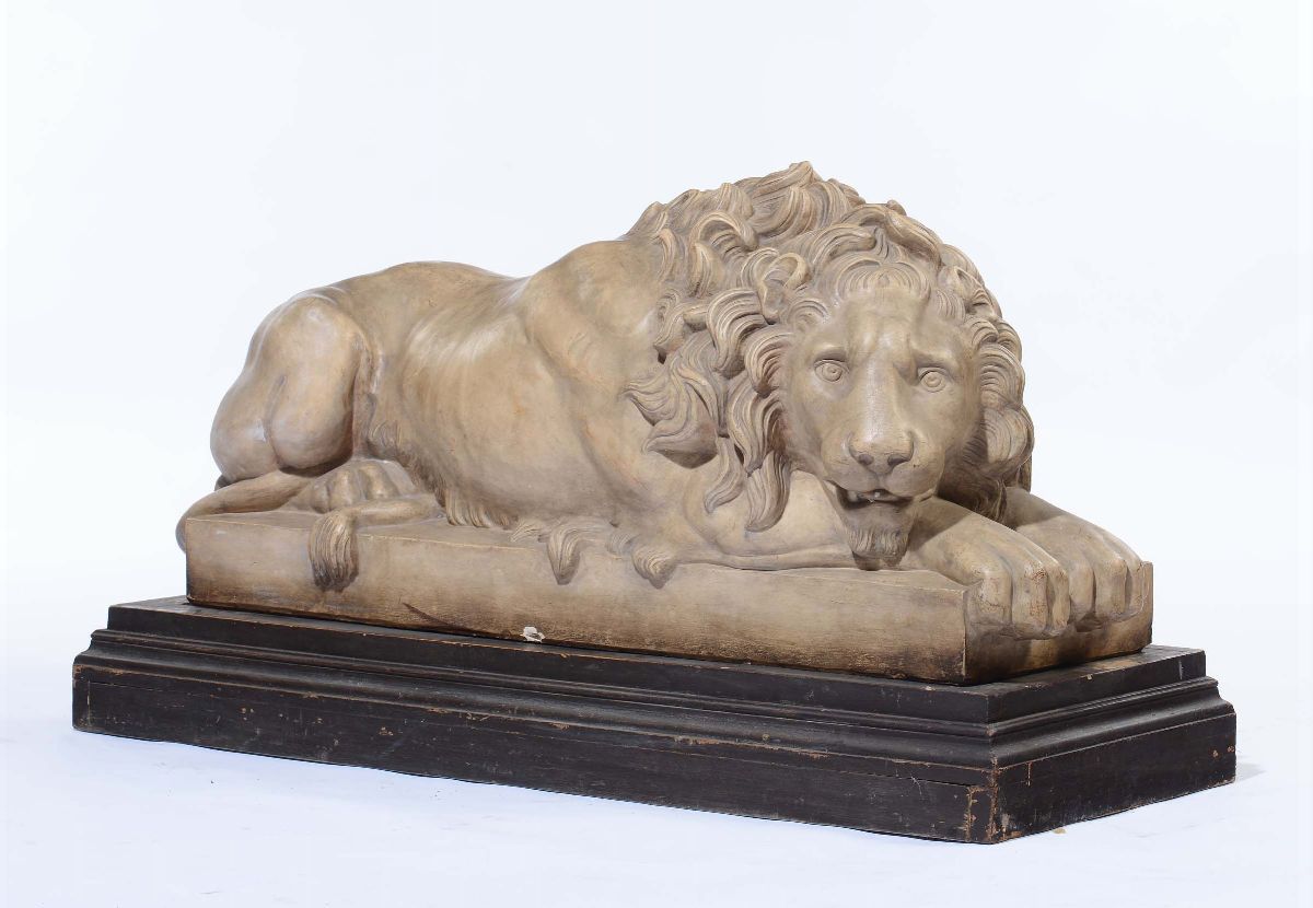 Coppia di Leoni in Terracotta Signa