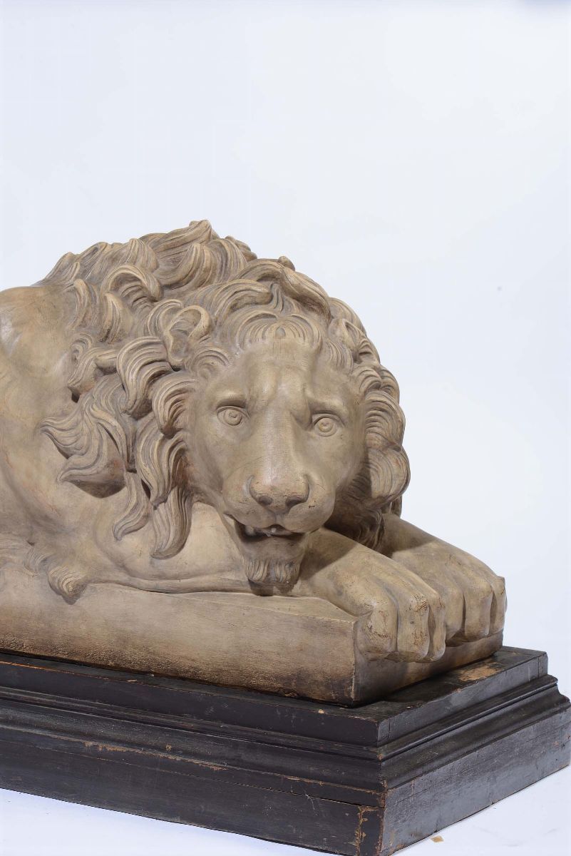 Coppia di Leoni in Terracotta Signa
