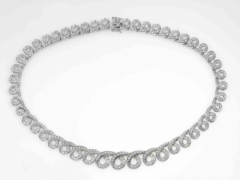 Damiani. A diamond and gold necklace  - Auction Fine Art - Cambi Casa d'Aste