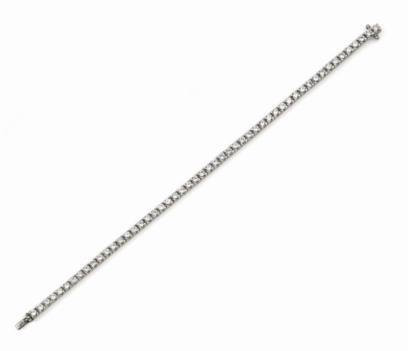 Diamond line bracelet  - Auction Fine Jewels - Cambi Casa d'Aste