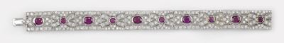 Bracciale con Rubini e Diamanti. in Stile