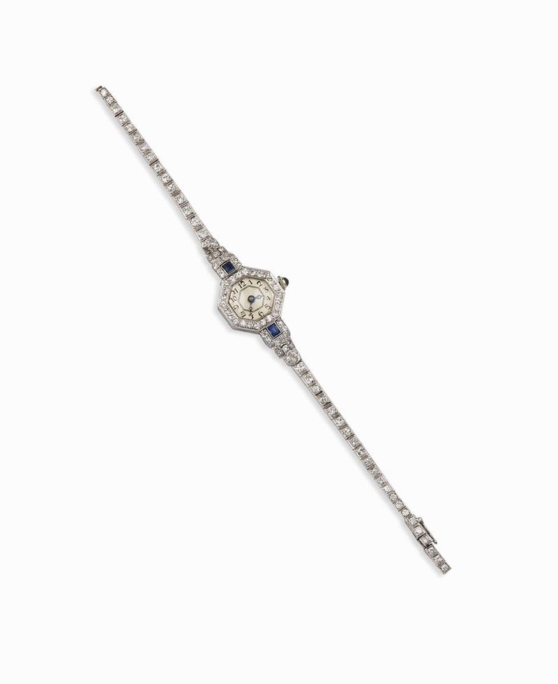 Diamond and sapphire woman's watch  - Auction Vintage, Jewels and Bijoux - Cambi Casa d'Aste
