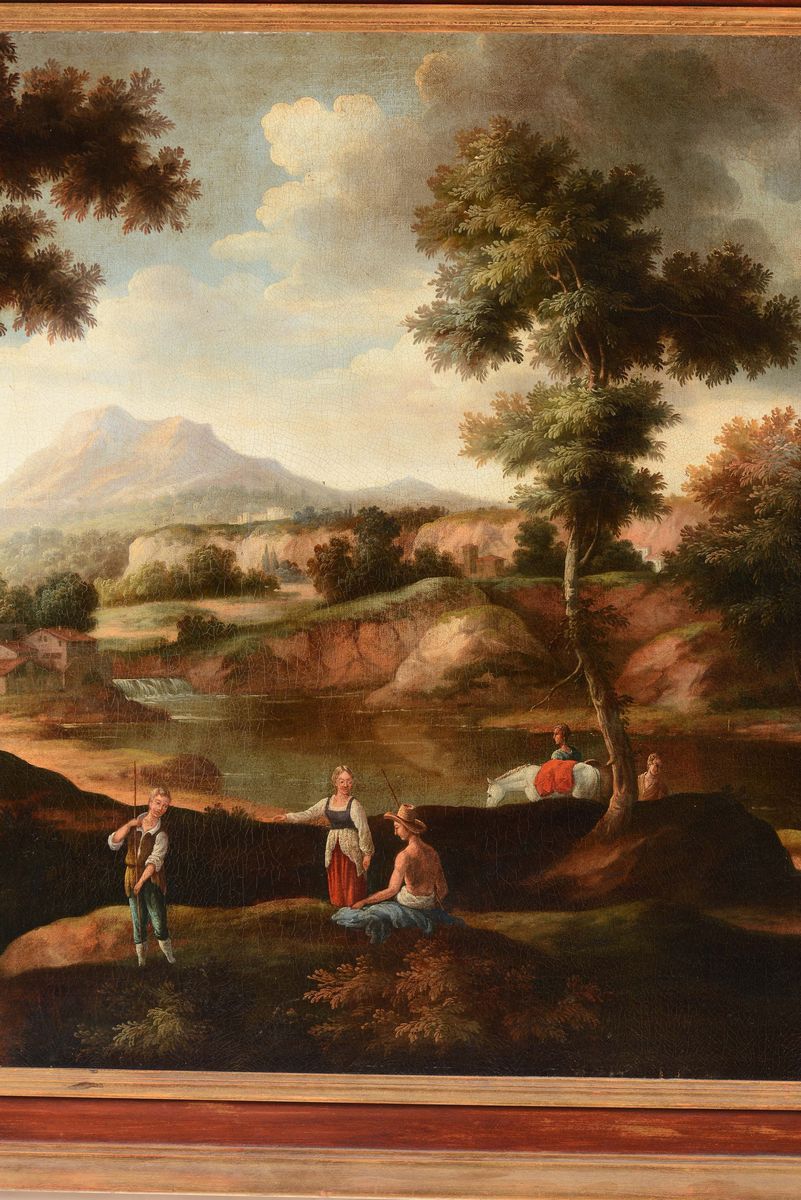 Scuola del XVIII Secolopaesaggio con Figure