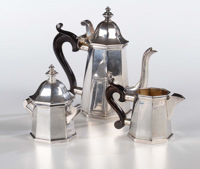 Servizio da caffè in argento, Ventrella - Roma  - Asta Antiquariato - Cambi Casa d'Aste