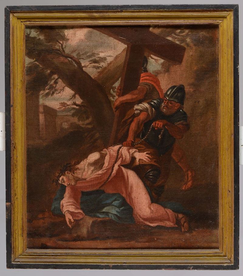 Scuola del XVIII secolo Episodio del calvario  - Asta Antiquariato - Cambi Casa d'Aste