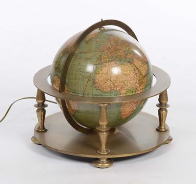 Mappamondo con Sostegno in Ottone, XX Secolo