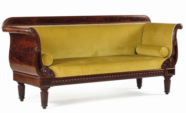 Salotto Calo X in mogano, XIX secolo