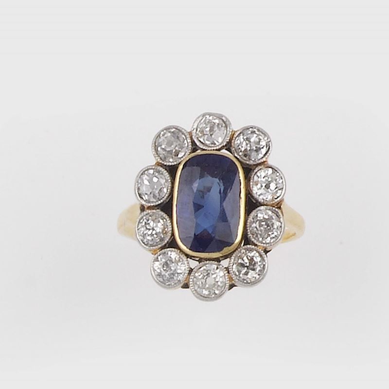 A Sri Lanka sapphire ring. No indication of heating (NTE)  - Auction Jewels - II - Cambi Casa d'Aste